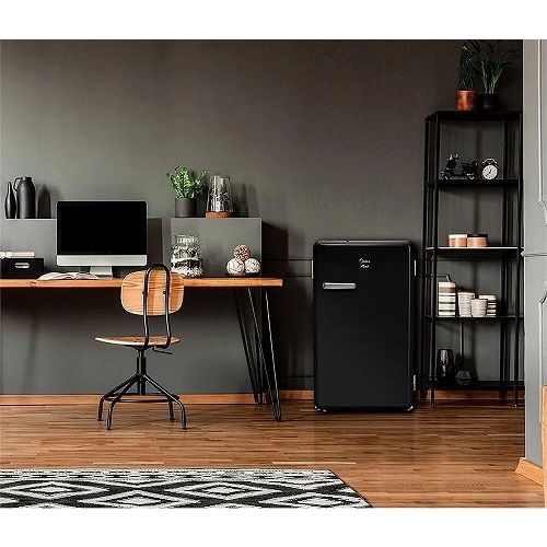 FRIGOBAR MIDEA RETRÔ MRV10P1 ONIX PRETO 95L 127V