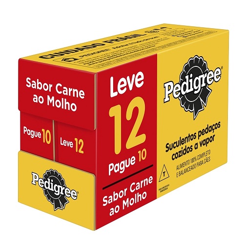 PEDIGREE ADULTO CARNE SACHÊ 100G LEVE 12 PAGUE 10